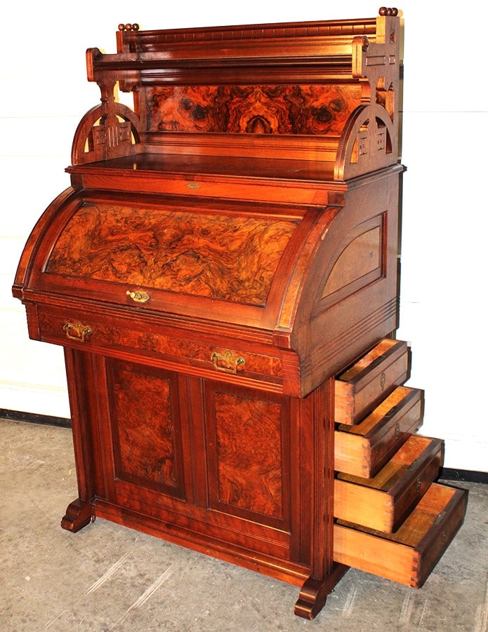 Victorian Walnut Captains Desk In Excellent Condition (1 of 6)