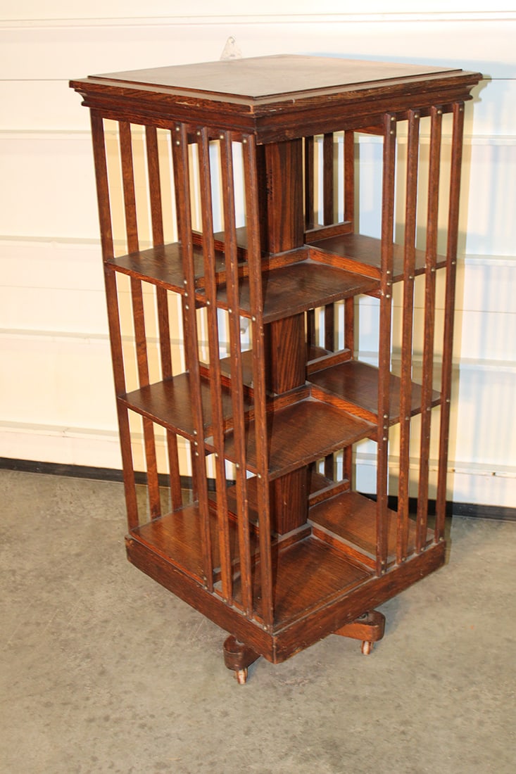 Real Clean Oak "Danner" Revolving Bookcase (1 of 4)