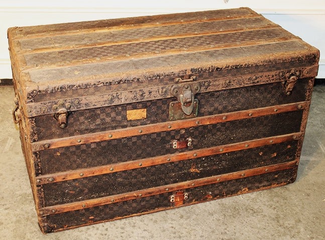 Estate Fresh Louis Vuitton Trunk With A Damier Pattern (1 of 12)