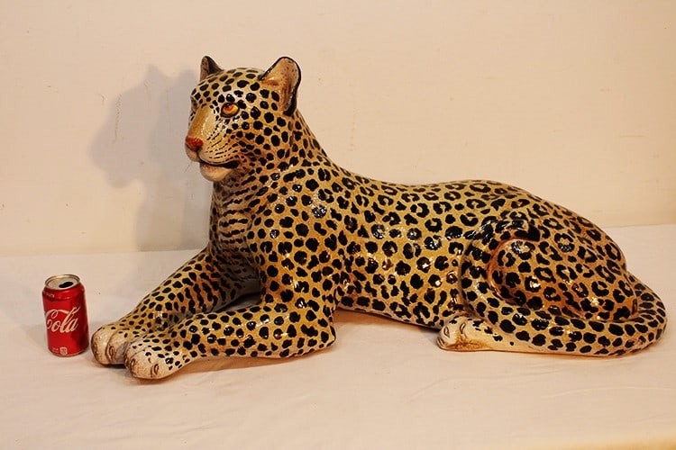 Beautiful Vintage Italian Porcelain Leopard (1 of 6)