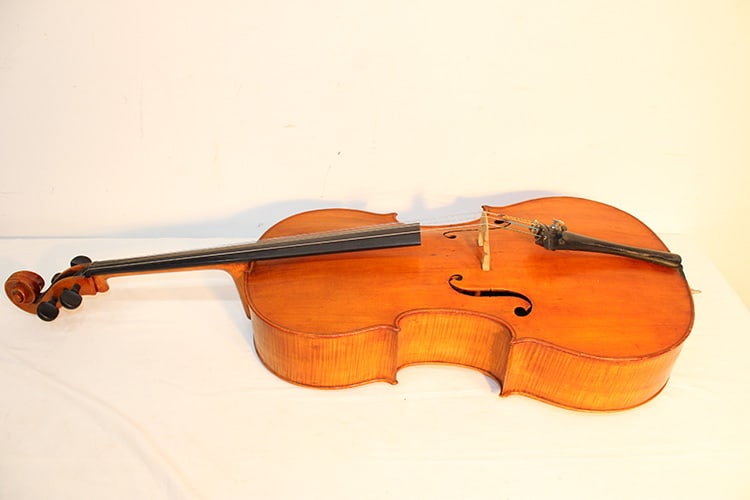 Wonderful Old 4/4 Cello Heavy Tiger Maple On Sides And Back (1 of 11)