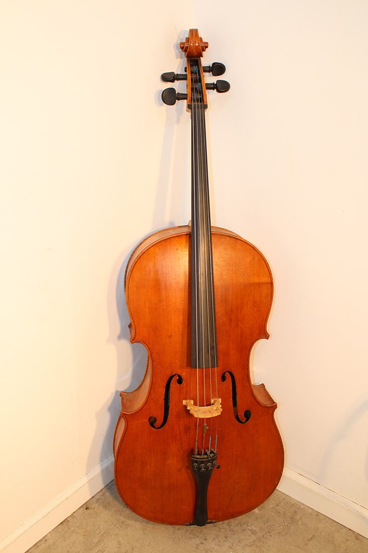 Old 4/4 Cello Heavy Tiger Maple Back And Sides (1 of 10)