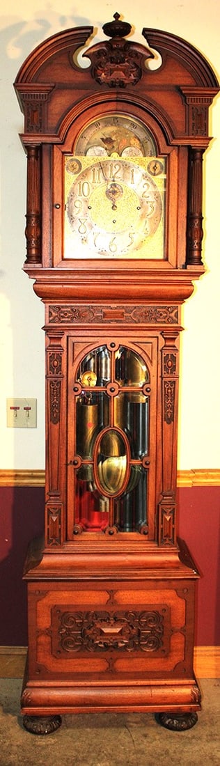 Great 8' Elliott 9 Tube Grandfather Clock (1 of 10)