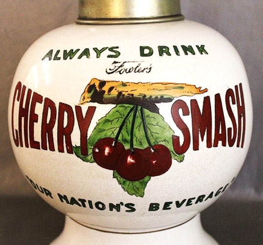 Rare All Original Fowler's Cherry Smash Soda Syrup Dispenser (1 of 9)