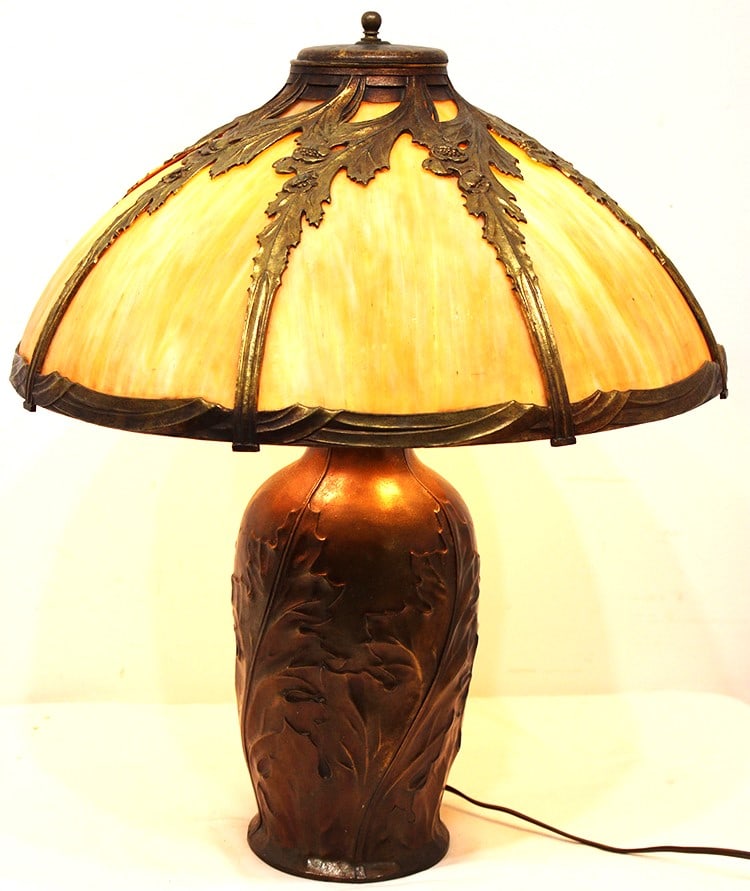 Awesome Signed Bradley & Hubbard 20" Arts And Crafts Table Lamp (1 of 7)