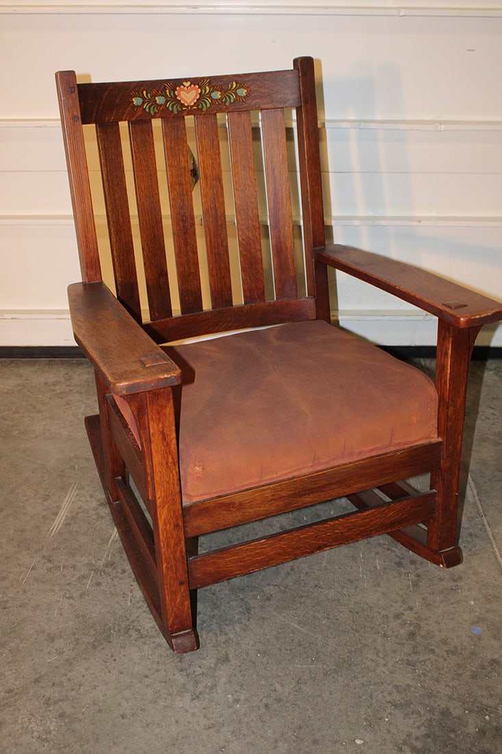Original Finish Signed L&JG Stickley Rocking Chair (1 of 6)