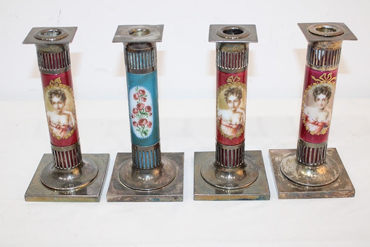 Group Of 4 Signed Pairpoint Candlesticks (1 of 6)