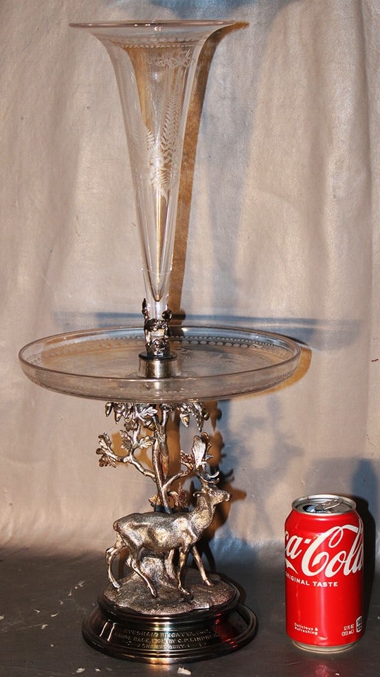Exceptional Victorian Trophy Epergne With Deer And Acorns (A Beauty) (1 of 9)