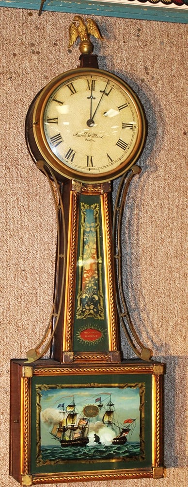 Signed Aaron Willard Period Banjo Clock (1 of 7)