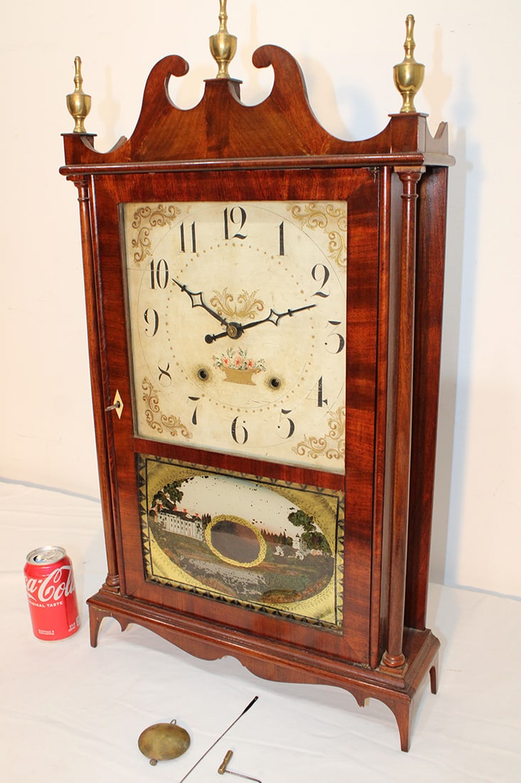 Period 1820-30S Eli Terry & Sons Pillar And Scroll Mantel Clock (1 of 6)