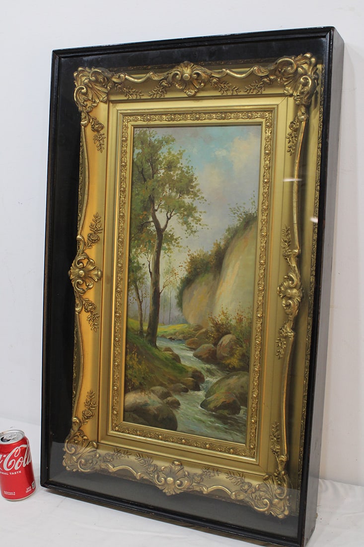 Fine Victorian Painting Of A River Scene Signed B. Major (1 of 5)