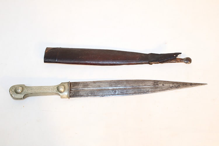 Old Russian Kinjhal Sword With Silver Handle (1 of 8)