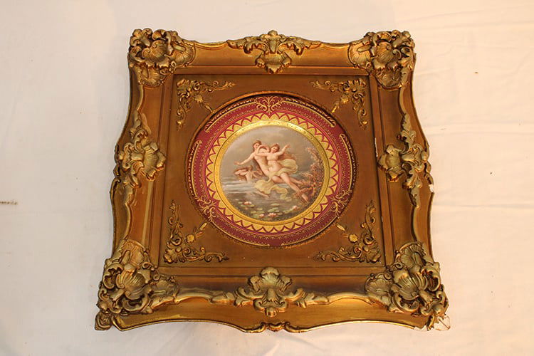 Royal Vienna Porcelain Plate In A Gilt Victorian Frame (1 of 5)