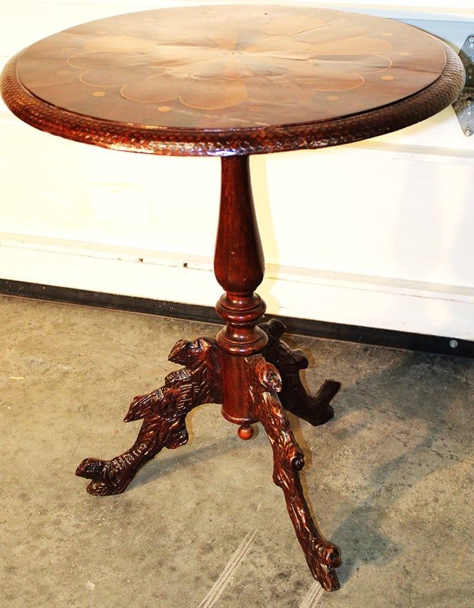 Nice Black Forest Inlaid Round Table (1 of 3)