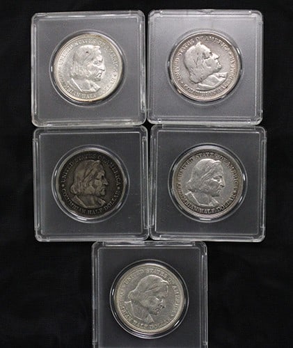 5 World Columbian Expo Commemorative Half Dollars (1 of 6)