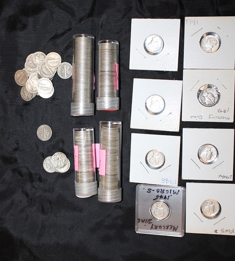 Over 250 Mercury & Roosevelt Silver Dimes (1 of 3)