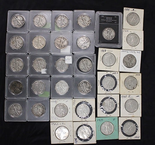 33 Real Nice Liberty Walking Silver Halves (1 of 5)