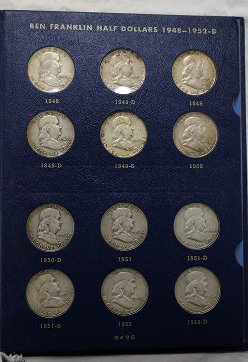 35 Silver Franklin Halves (1 of 4)