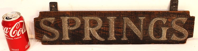 19th C. signed that hung from the mail wagon. Route between Springs NY and Amagansett NY (paper that (1 of 3)