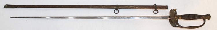 Civil War sword with etch blade (US, flags, canons, eagles, etc.) Marked U.S. Armory, Springfield (1 of 8)