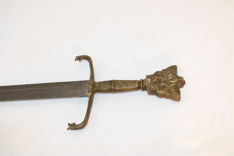 German Rapier style long sword. Hand grip has 2 heads, has a marking on the blade (see photo). Very (1 of 7)