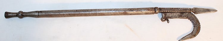 Steel Ankush (elephant good). Use by an elephant driver to guide the animal. NYC estate. Overall (1 of 5)