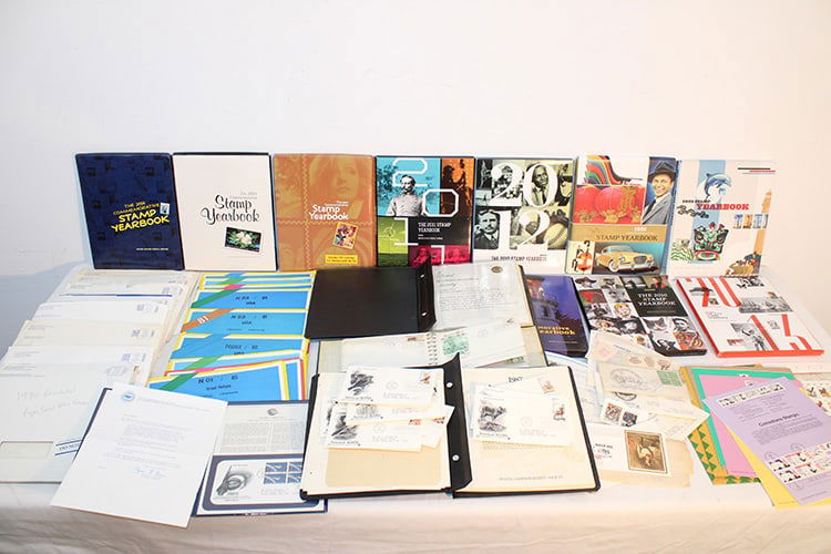 Tons of untouched stamp related, 1st day covers, blocks, year books 2004-2013. Estate fresh. Never (1 of 7)
