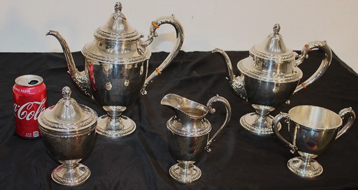 One Of The Nicest 5 Piece Sterling Silver Tea Sets 72 Ozt (1 of 8)