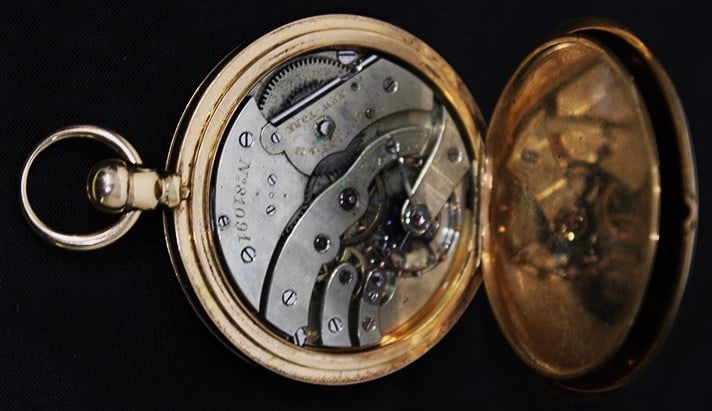 Signed Tiffany & Co. 18K Gold Hunters Case Pocket Watch 61.2 Dwt Total Weight - 3