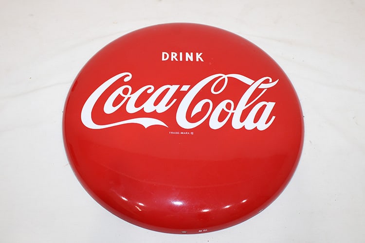 16" Metal Coca Cola Button Advertising (1 of 4)