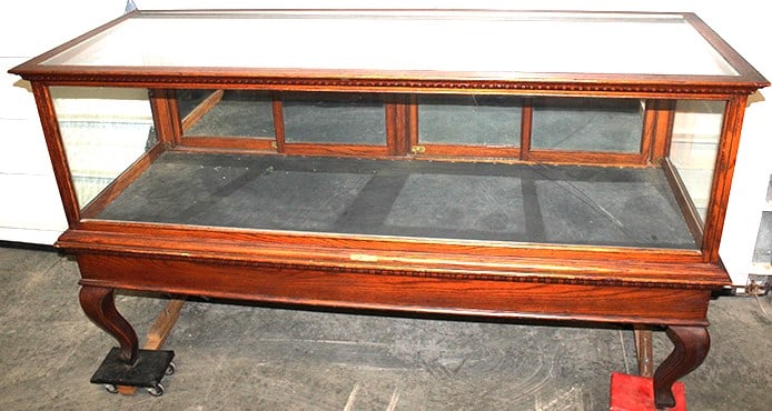 Wonderful 75" Long Victorian Oak Showcase - 2