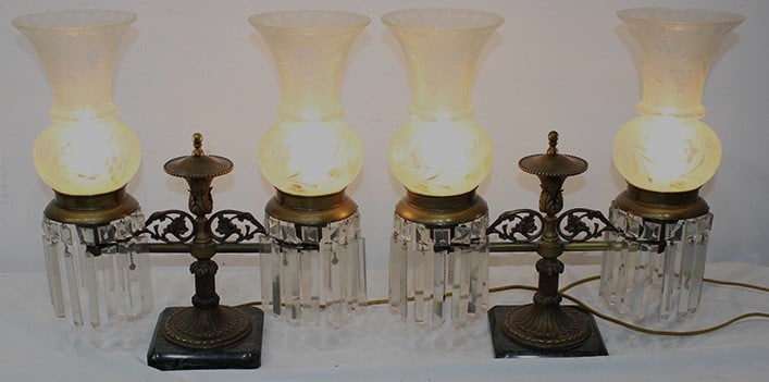 Fabulous Match Pair Of Double Argand Lamps (1 of 8)