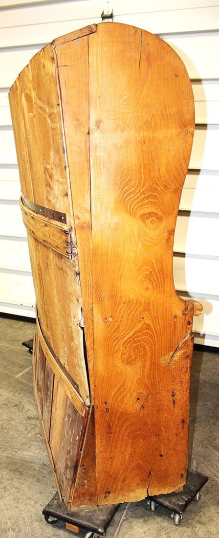 Country 19Th C. Primitive Pine Settle Bench - 4
