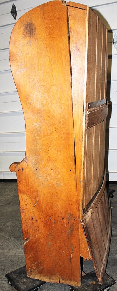 Country 19Th C. Primitive Pine Settle Bench - 6