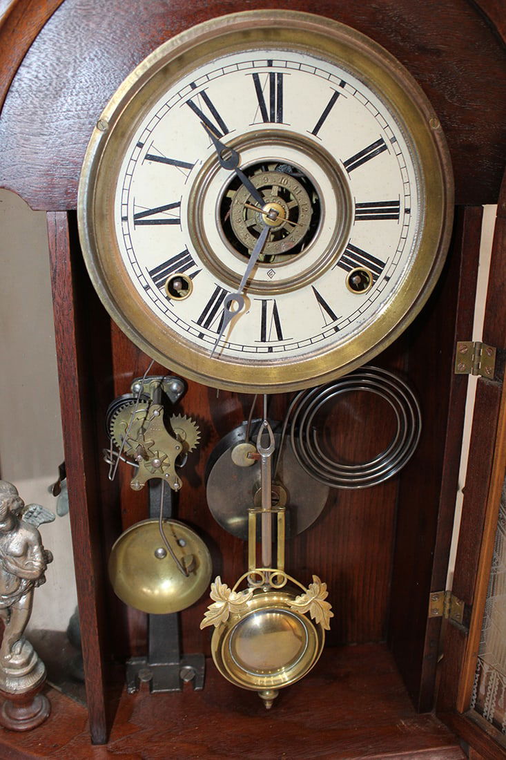 Fine "Gilbert Occidental" Mirror Side Parlor Clock - 4