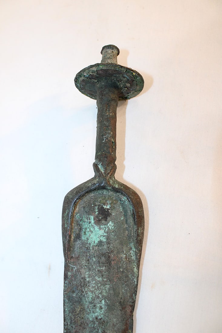 Wonderful Ancient Solid Bronze Great Dagger - 5