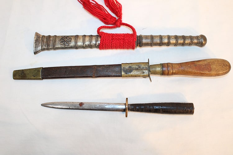 3 Nice Early Antique Dagger - 5