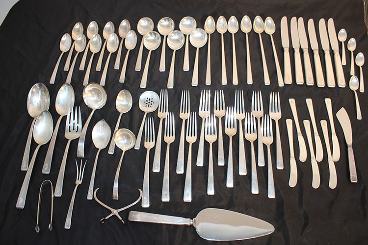 64 Piece Towle "Old Lace" Sterling Silver Set 62.80-ozt. (1 of 5)