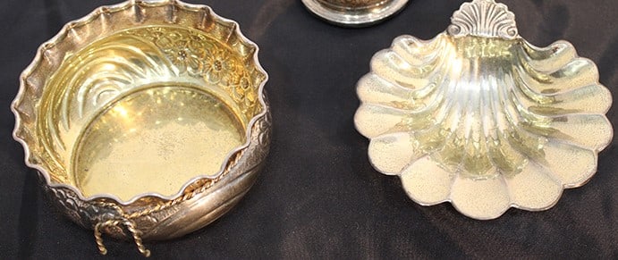 2 Pieces of "900" Silver Including 2 Nice Gold Washed Dishes 6.4-ozt. (1 of 5)
