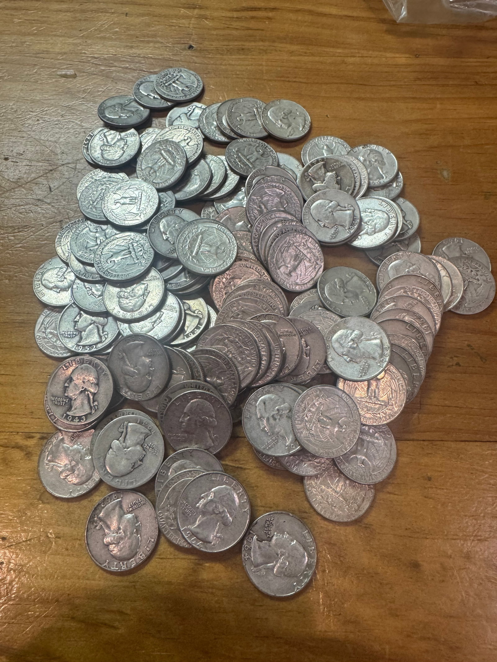 132 Silver Washington Quarters 27-ozt. (1 of 4)