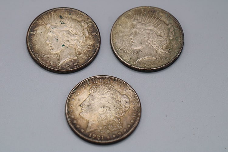 1921-S Morgan 1923-S & 1924 Peace Silver Dollar: 1921-S Morgan 1923-S & 1924 Peace Silver Dollar. Estate fresh.