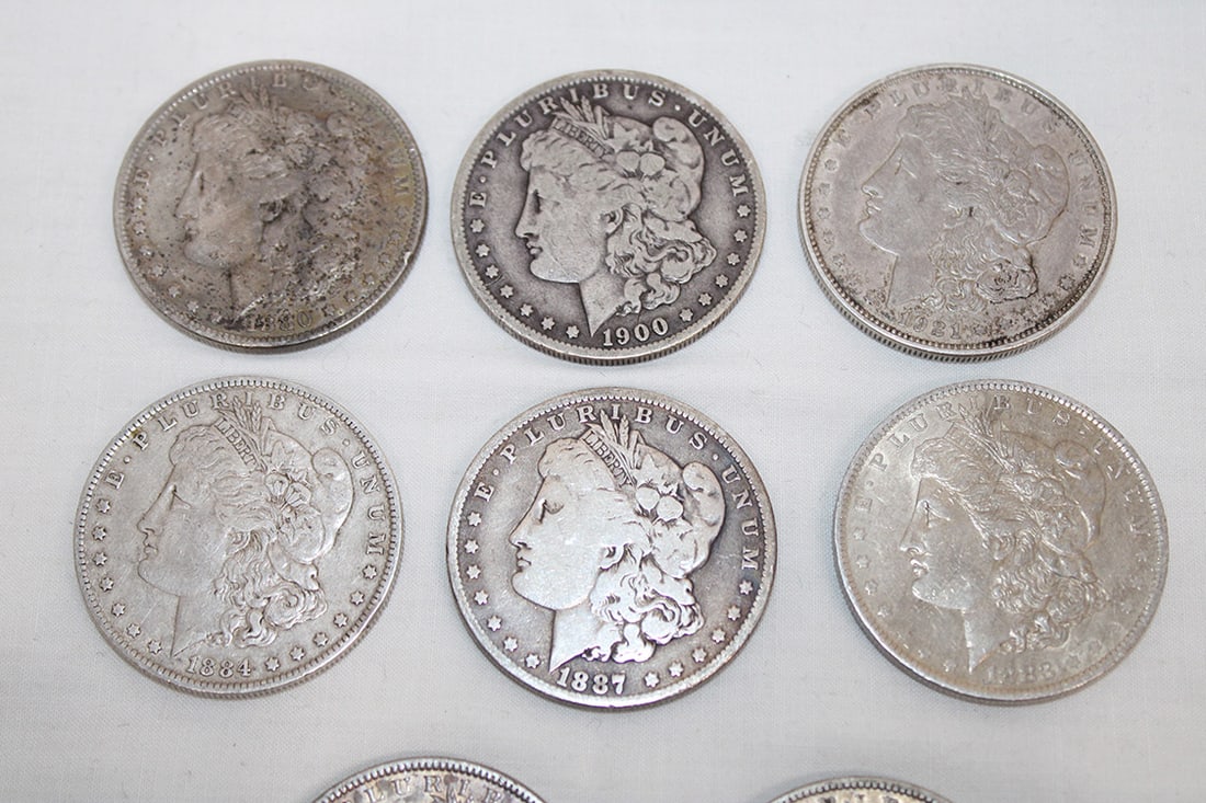 10 Morgan Silver Dollars - 2