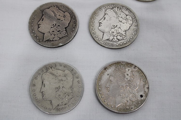10 Morgan Silver Dollars - 3