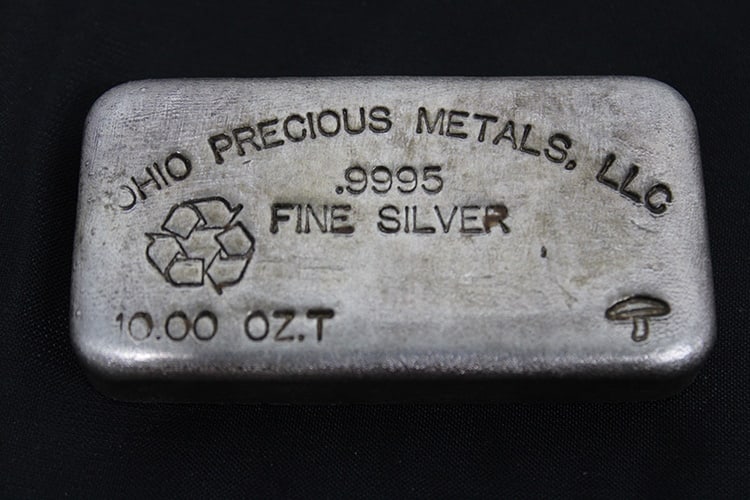 Ohio Precious Metals 10 Troy Ounce .9995 Fine Silver Bar (1 of 2)