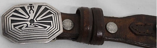 Super Native American Sterling Belt "Man in the Maze" (1 of 6)