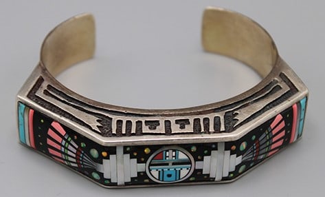 Navajo Cuff Bracelet Marked RRG (Ronnie R. Garcia): Navajo Cuff Bracelet Marked RRG (Ronnie R. Garcia). Wonderful enameling, in nice condition. Estate fresh.