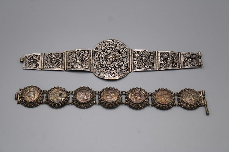 2 Great Handmade Silver Bracelets: 2 Great Handmade Silver Bracelets. The smaller one is 900 silver, nice condition, estate fresh.