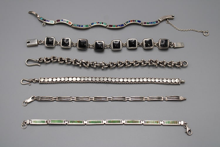 6 Sterling Silver Bracelets (1 of 3)