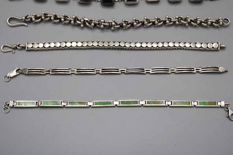 6 Sterling Silver Bracelets - 3