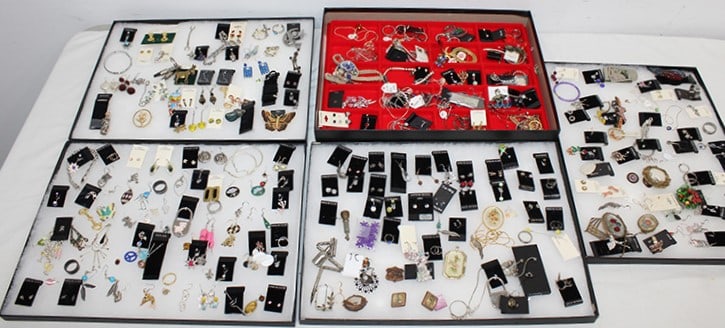 Large group of Costume Jewelry, Including many pieces of Sterling Silver (1 of 6)